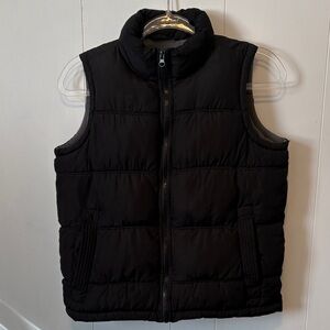 Old Navy Black Puffer Vest, Fleece Lined